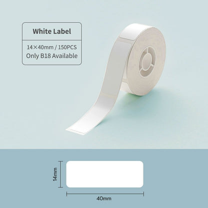 [for B18 N1] [White Series] NIIMBOT Thermal Label Stickers for B18, Waterproof Anti-Oil Scratch-Resistant Paper