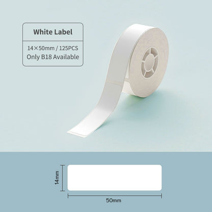 [for B18 N1] [White Series] NIIMBOT Thermal Label Stickers for B18, Waterproof Anti-Oil Scratch-Resistant Paper