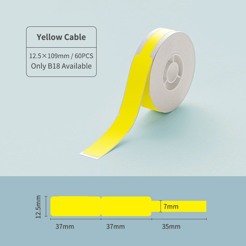 [for B18 N1] [Cabel Sticker Series] NIIMBOT Thermal Label Stickers for B18, Waterproof Anti-Oil Scratch-Resistant Paper