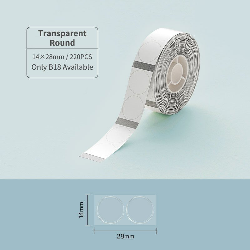 [for B18 N1] [Round Series] NIIMBOT Thermal Label Stickers for B18, Waterproof Anti-Oil Scratch-Resistant Niimbot B18 Paper