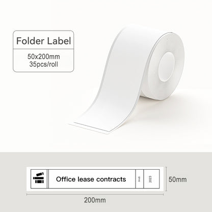 NIIMBOT M2 Thermal Transfer Label Paper, PET Material, Waterproof Refill Sticker Roll Tape