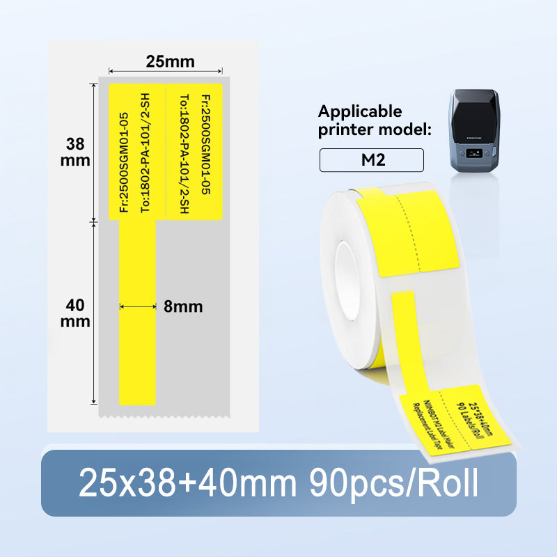 NIIMBOT M2 Thermal Transfer Label Paper, PET Material, Waterproof Refill Sticker Roll Tape