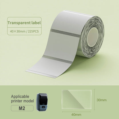 NIIMBOT M2 Thermal Transfer Label Paper, PET Material, Waterproof Refill Sticker Roll Tape