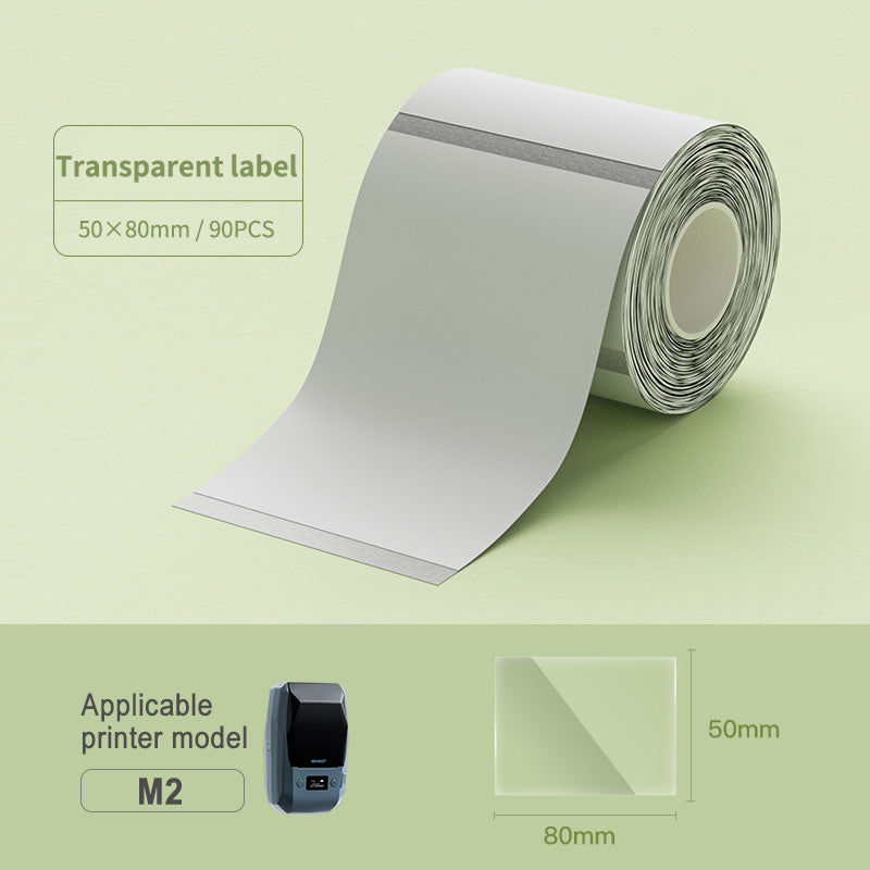 NIIMBOT M2 Thermal Transfer Label Paper, PET Material, Waterproof Refill Sticker Roll Tape