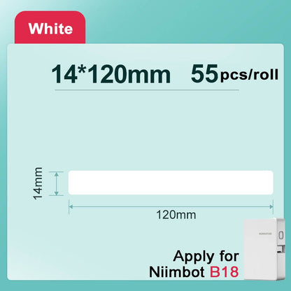 [for B18 N1] [White Series] NIIMBOT Thermal Label Stickers for B18, Waterproof Anti-Oil Scratch-Resistant Paper