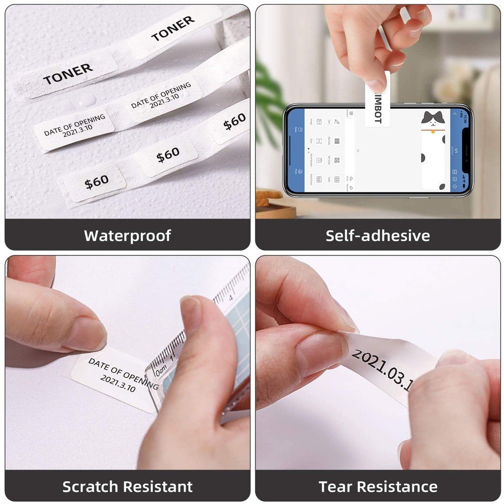 [for D11 D11H D110 D110M D101 H1S] [White Series] NIIMBOT White Thermal Label Stickers Paper Price Tag