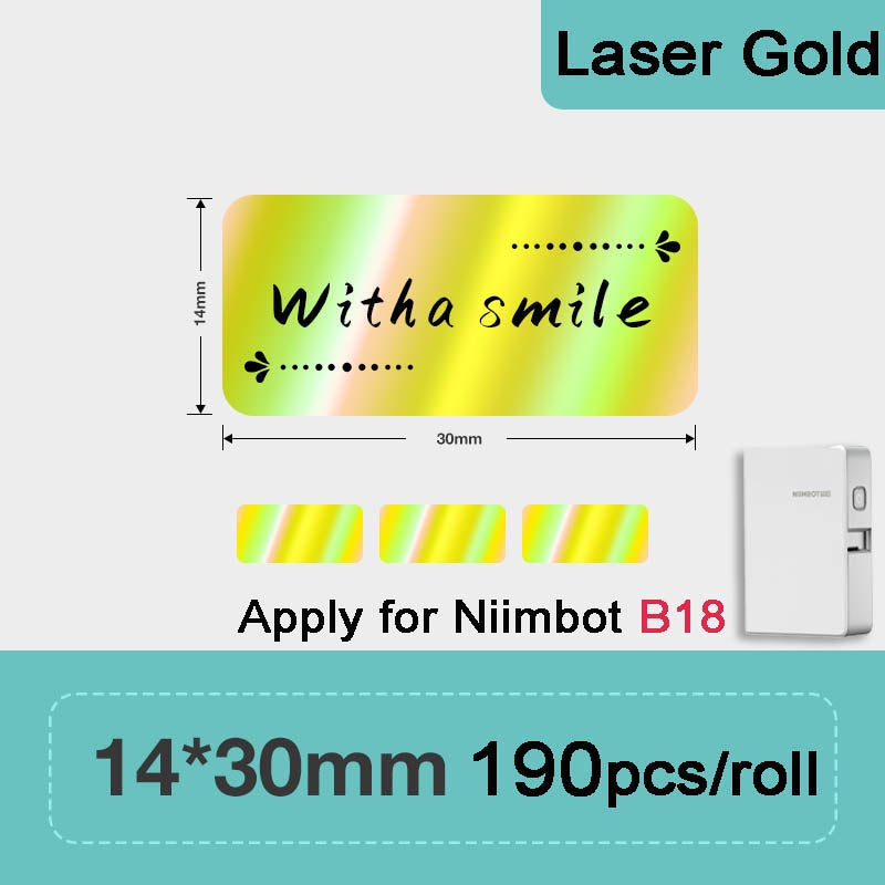 [for B18 N1] [Colourful Series] NIIMBOT Thermal Label Stickers for B18, Waterproof Anti-Oil Scratch-Resistant Paper