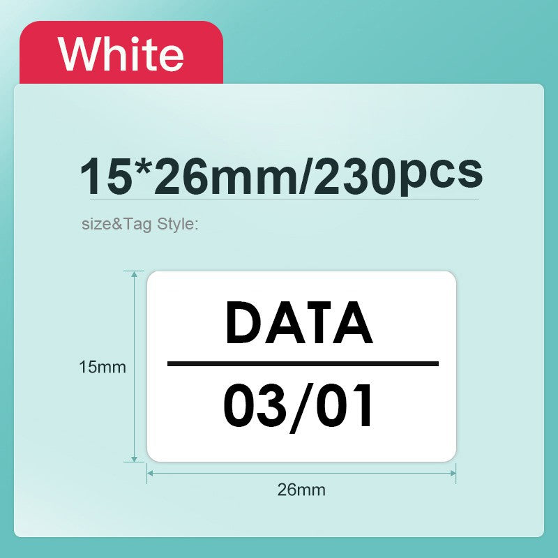 [for D11 D11H D110 D110M D101 H1S] [White Series] NIIMBOT White Thermal Label Stickers Paper Price Tag