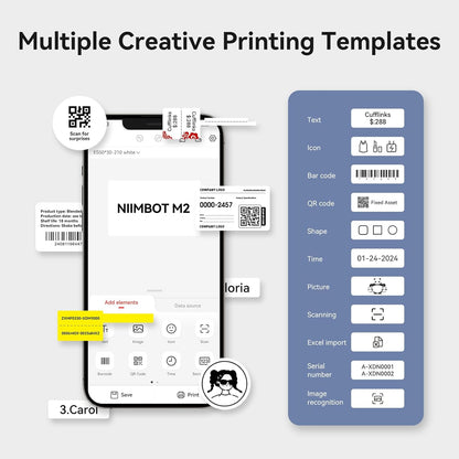 NIIMBOT M2 Thermal Transfer Label Maker 300 dpi - 2024 NEW