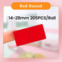 Round Red 14x28mm