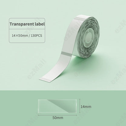 NIIMBOT D11 D110 D101 H1S 10-15mm Sticker, Smooth Waterproof Refill Price Label Paper Tape Roll