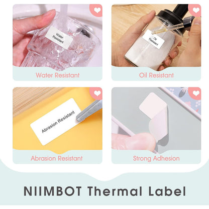 NIIMBOT D101 10-25mm Sticker Thermal Smooth Label Paper Waterproof Oil-proof Refill Tape Roll