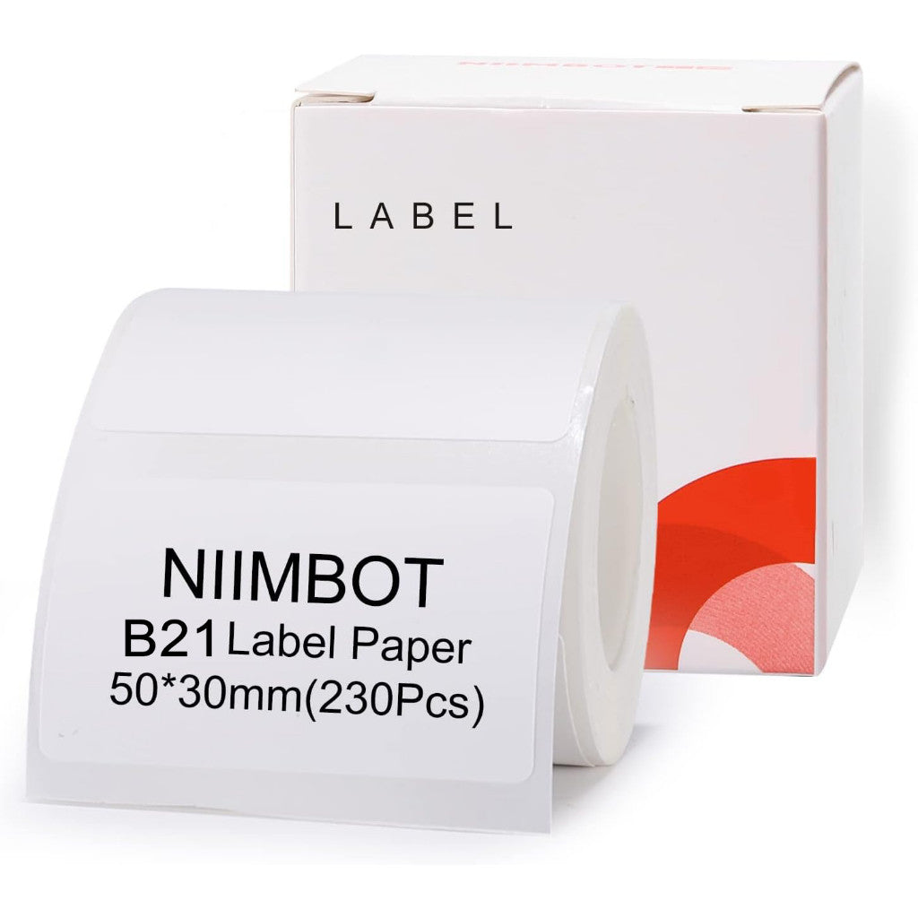 NIIMBOT B21 B1 B3S B31 20-50mm Sticker, Waterproof Thermal Refill Smooth Label Paper Tag Roll Tape