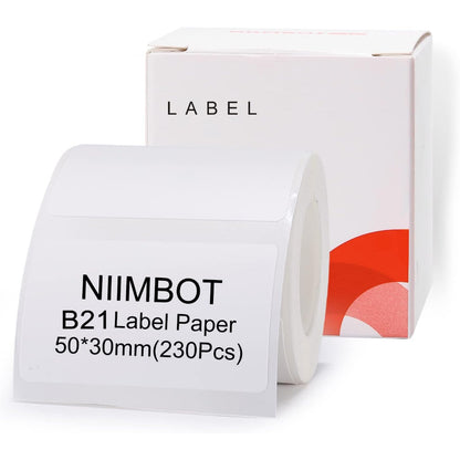 NIIMBOT B21 B1 B3S B31 20-50mm Sticker, Waterproof Thermal Refill Smooth Label Paper Tag Roll Tape