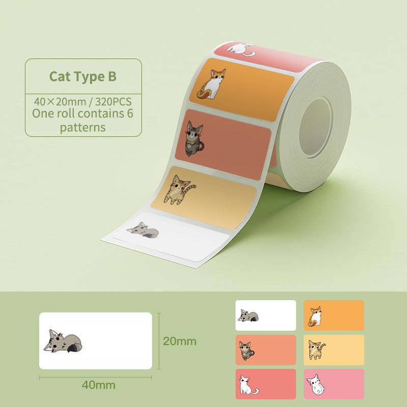 NIIMBOT B31 B3S 20-75mm Label Sticker, Waterproof Thermal Refill Paper Price Tag Tape Roll