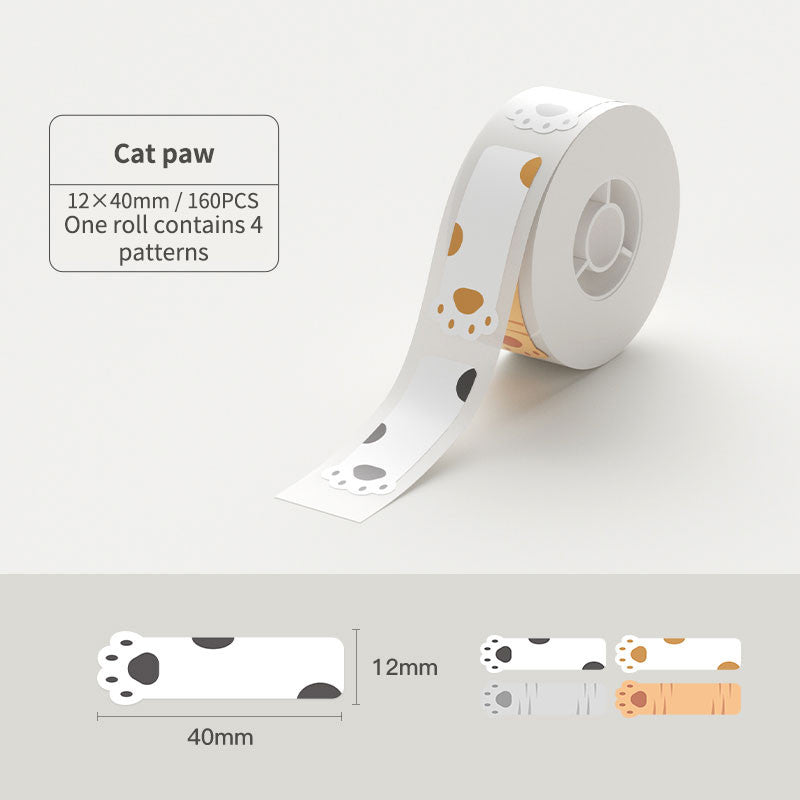 NIIMBOT D11 D110 D101 H1S 10-15mm Sticker, Smooth Waterproof Refill Price Label Paper Tape Roll