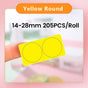 Round Yellow 14x28mm