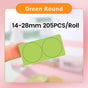 Round Green 14x28mm