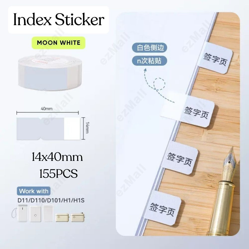 NIIMBOT D101 10-25mm Sticker Thermal Smooth Label Paper Waterproof Oil-proof Refill Tape Roll