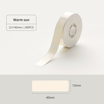 NIIMBOT D11 D110 D101 H1S 10-15mm Sticker, Smooth Waterproof Refill Price Label Paper Tape Roll