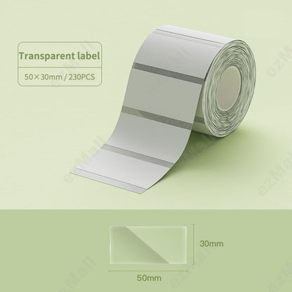 NIIMBOT B21 B1 B3S B31 20-50mm Sticker, Waterproof Thermal Refill Smooth Label Paper Tag Roll Tape