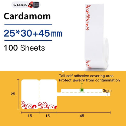 NIIMBOT B31 B3S 20-75mm Label Sticker, Waterproof Thermal Refill Paper Price Tag Tape Roll