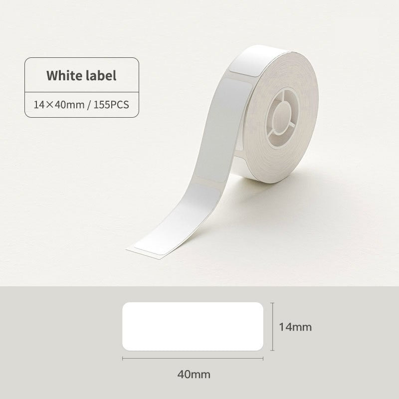 NIIMBOT D11 D110 D101 H1S 10-15mm Sticker, Smooth Waterproof Refill Price Label Paper Tape Roll