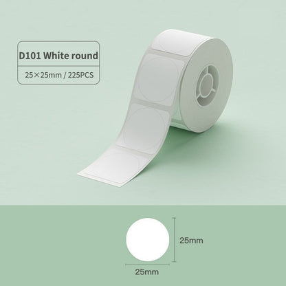 NIIMBOT D101 10-25mm Sticker Thermal Smooth Label Paper Waterproof Oil-proof Refill Tape Roll