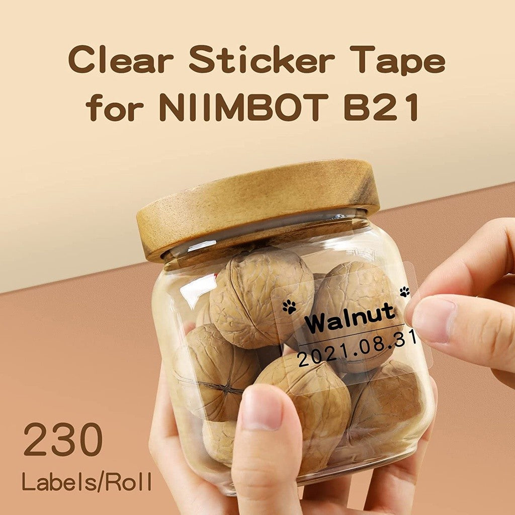 NIIMBOT Transparent Label for B1 B2 B21 B1 Pro B2 Pro B21 Pro B31 B4 K3