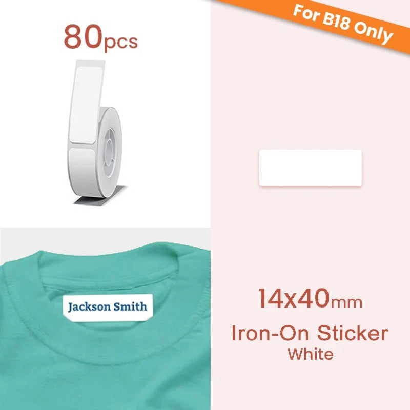 NIIMBOT Iron On Name Label On Clothing for N1 B18