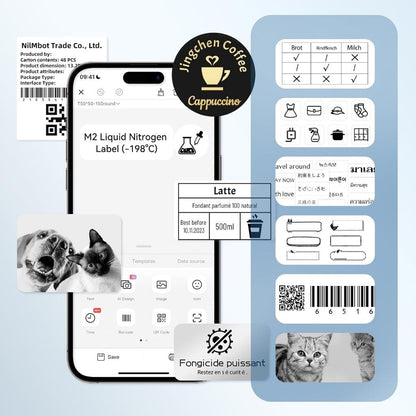 NIIMBOT Liquid Nitrogen Label Sticker for M2 M3