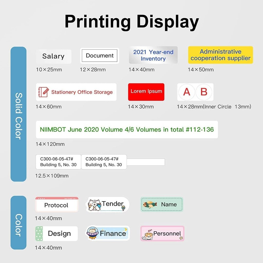 NIIMBOT Luminous Label for N1 B18