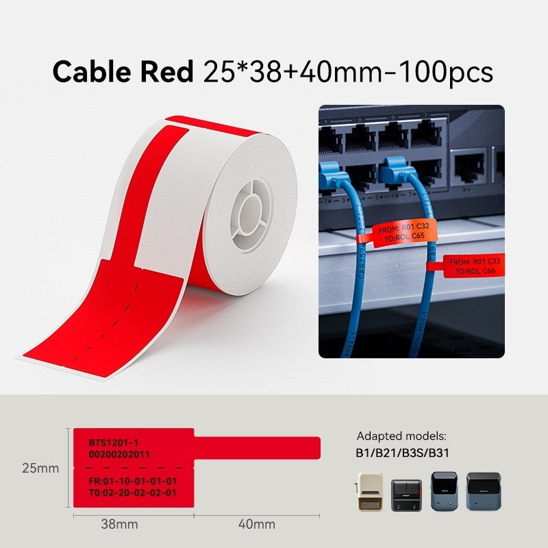 NIIMBOT Cable Tag for B1 B2 B21 B1 Pro B2 Pro B21 Pro B31 B4 K3
