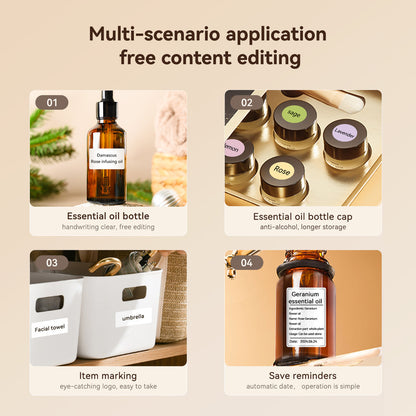 NIIMBOT M2 Self-Laminating Label Sticker for Essential Oils Perfumes Cosmetics Waterproof Oil-Proof