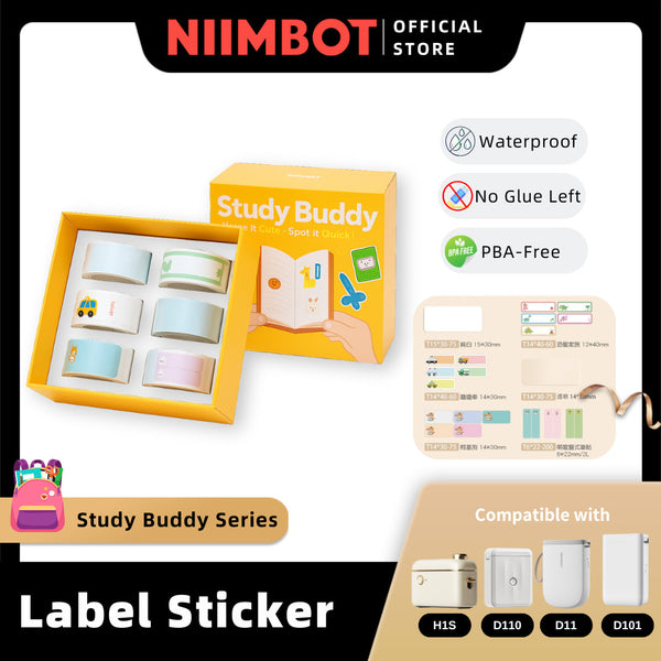 NIIMBOT Study Buddy Label Sticker 6-roll Pack For D110 D11 D101 H1S
