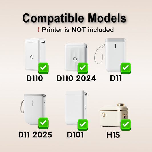 NIIMBOT Tag Master Label Sticker Set 6-roll and 9-roll Pack For D110 D11 D101 H1S