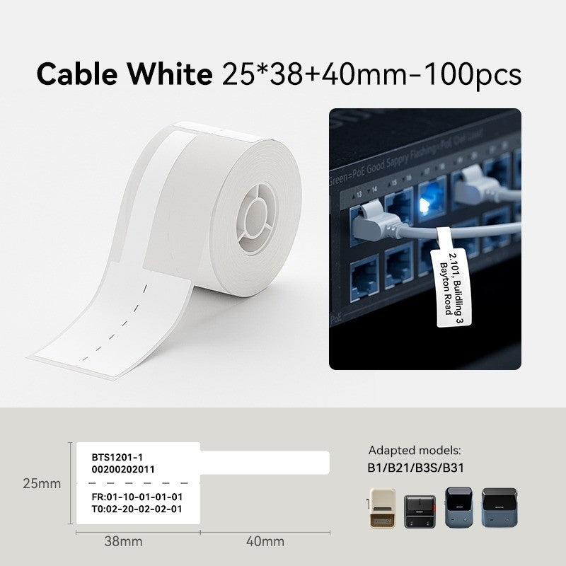 NIIMBOT Cable Tag for B1 B2 B21 B1 Pro B2 Pro B21 Pro B31 B4 K3