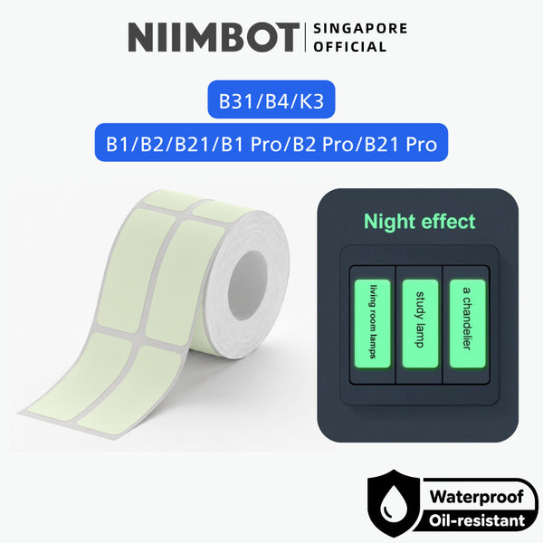 NIIMBOT Luminous Label Glow in The Dark Switch Stickers for B1 B2 B21 B1 Pro B2 Pro B21 Pro B31 B4