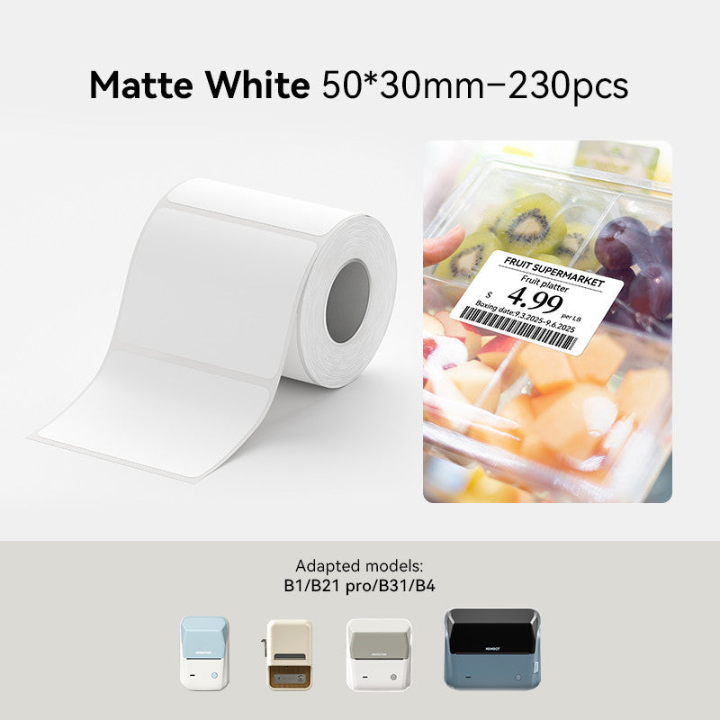NIIMBOT Matte Label Writable Sticker for B1 B2 B21 B1 Pro B2 Pro B21 Pro B31 B4 K3