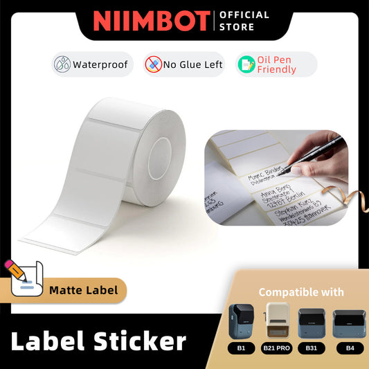 NIIMBOT Matte Label Writable Sticker for B1 B21 PRO B31 B4