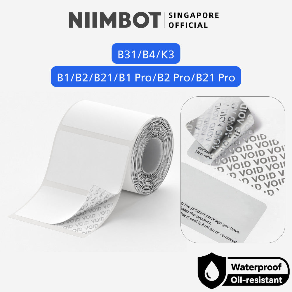 NIIMBOT VOID Tamper-Evident Security Label Stickers for B1 B2 B21 B1 Pro B2 Pro B21 Pro B31 B4