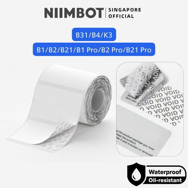 NIIMBOT VOID Tamper-Evident Security Label Stickers for B1 B2 B21 B1 Pro B2 Pro B21 Pro B31 B4