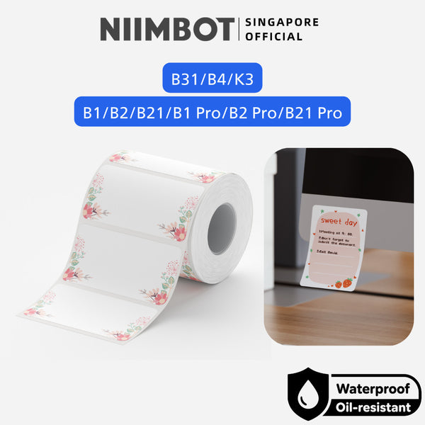 NIIMBOT Flower Pattern Fruit Label for B1 B2 B21 B1 Pro B2 Pro B21 Pro B31 B4