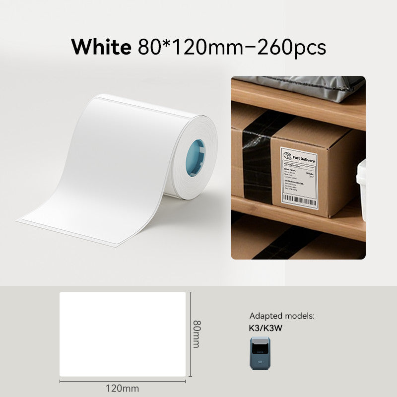 NIIMBOT K3 Label Sticker, Waterproof Thermal Paper Desktop Printer Refill Air Waybill Price Tag Roll