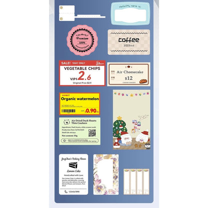 NIIMBOT B4 Label Sticker 50mm to 110mm, Waterproof Thermal Refill Airway Bill Paper Price Tag Roll