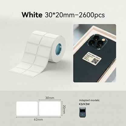 NIIMBOT K3 Label Sticker, Waterproof Thermal Paper Desktop Printer Refill Air Waybill Price Tag Roll