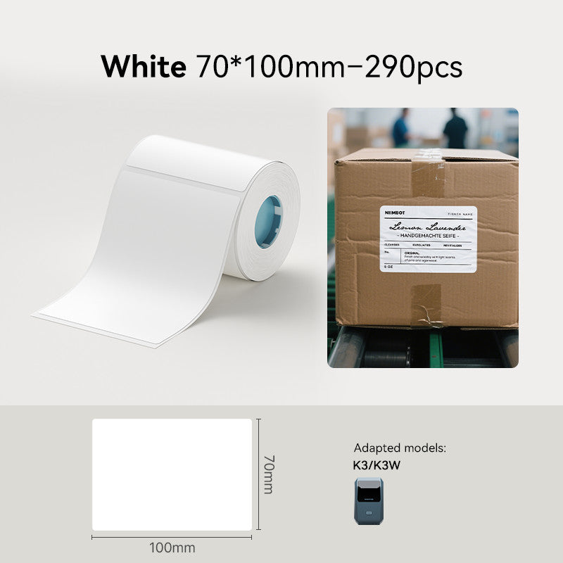 NIIMBOT K3 Label Sticker, Waterproof Thermal Paper Desktop Printer Refill Air Waybill Price Tag Roll