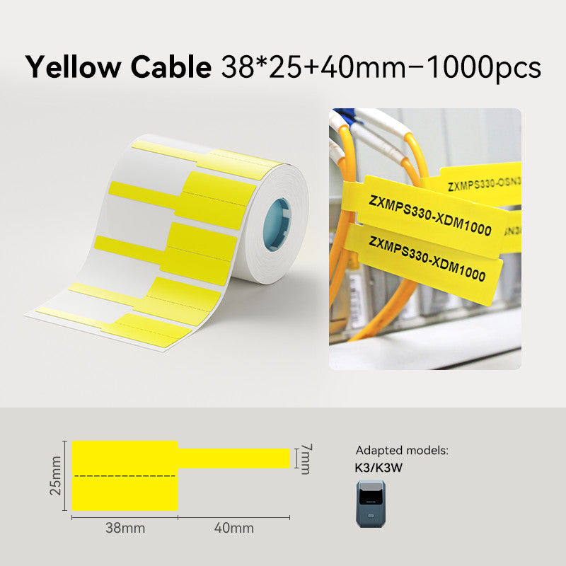 NIIMBOT K3 Label Sticker, Waterproof Thermal Paper Desktop Printer Refill Air Waybill Price Tag Roll