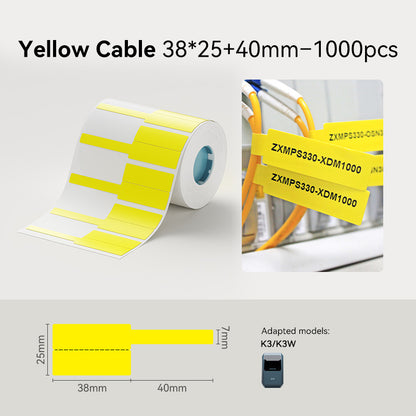 NIIMBOT K3 Label Sticker, Waterproof Thermal Paper Desktop Printer Refill Air Waybill Price Tag Roll