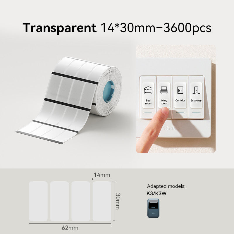 NIIMBOT K3 Label Sticker, Waterproof Thermal Paper Desktop Printer Refill Air Waybill Price Tag Roll